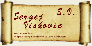 Sergej Višković vizit kartica